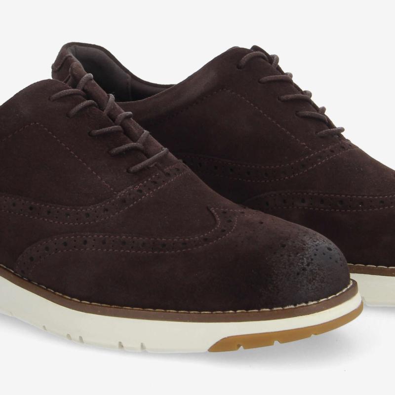 ECHO II BROGUE M - OILY SUEDE - MARRON